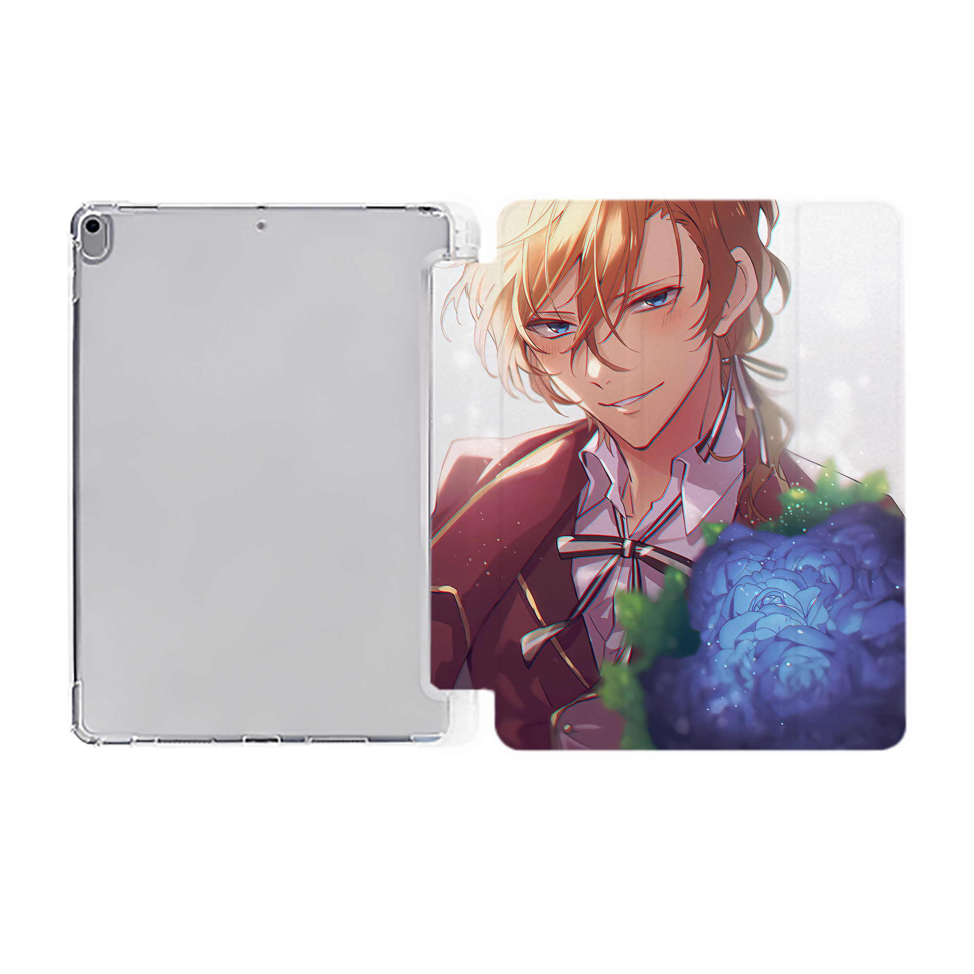 （画像用） 文豪ストレイドッグス Bungo Stray Dogs IPad ケース ペン収納付き 三つ折りスタンド PUレザー×シリコン 対応機種9.5/10.5/10.9インチ